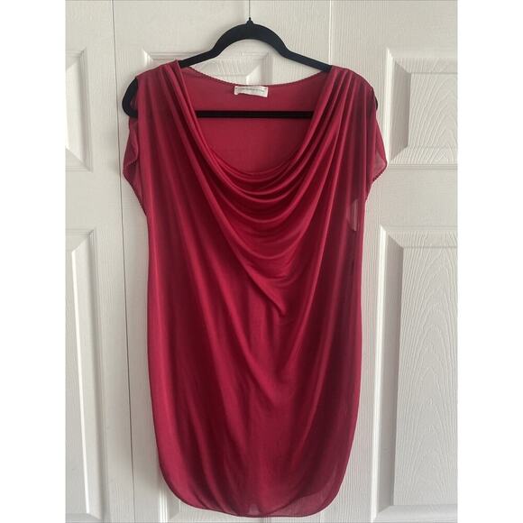 John Kloss Cira Vintage Womens Small Silky Soft Pink Drape Front 70s Nightgown - Picture 1 of 7